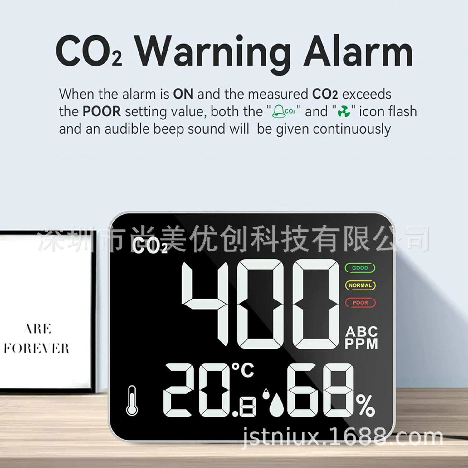 Монитор CO2 детектор углекислого газа монитор качества воздуха в помещении детектор углекислого газа сигнализация