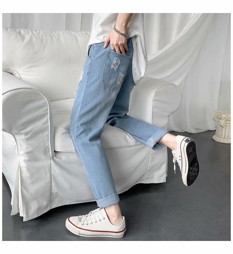 大弟批发-批24 D98破洞牛仔裤 S-5XL