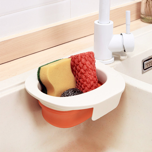 Kitchen whale drain basket multifunctional foldable sink filter rack kitchen waste leftover food storage drain basket