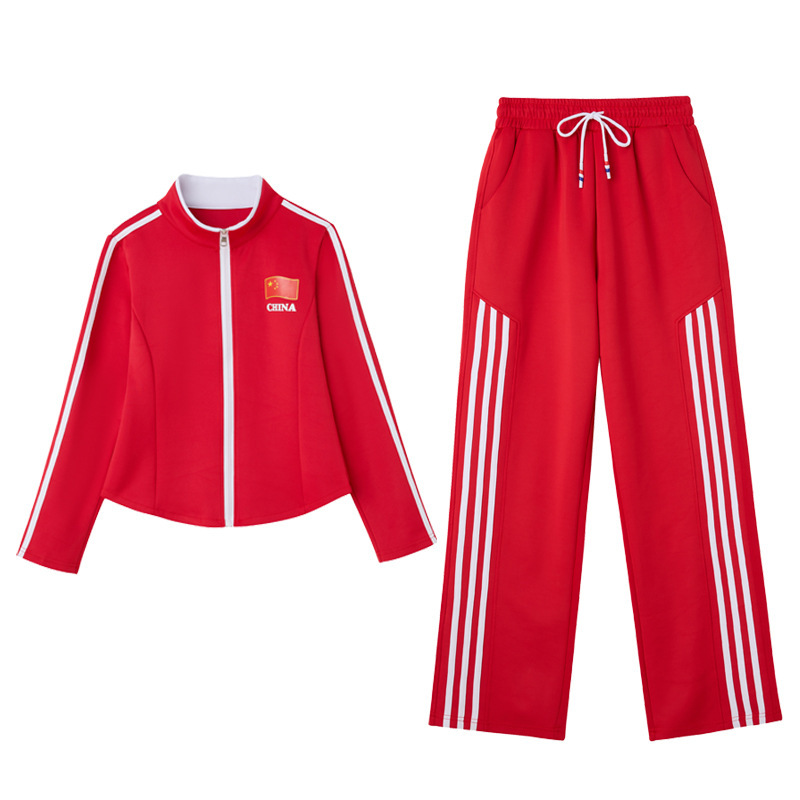 洛神广场舞服装新款套装秋冬季休闲运动健身服团队表演演出舞蹈服|undefined