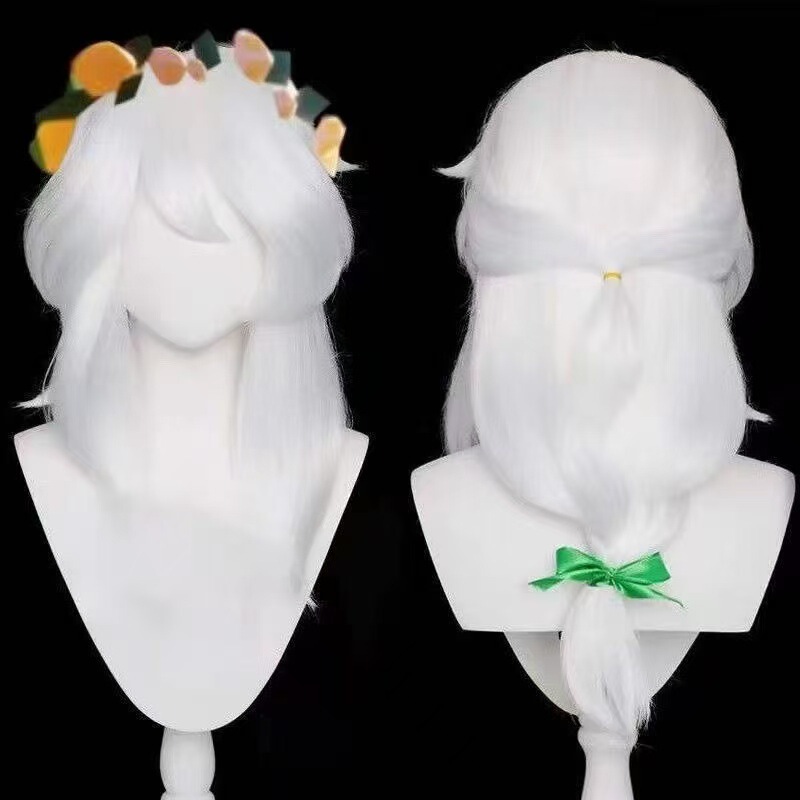 Silk Joy Sky Light Encounter Reconstruction Season Wreath Cosplay Fake Light Child Wreath Ancestor Cosplay Female Wig Ponytail Silk Joy Sky Light Encounter Reconstruction Season Wreath Cosplay Fake Light Child Wreath Ancestor Cosplay Female Wig Ponytail