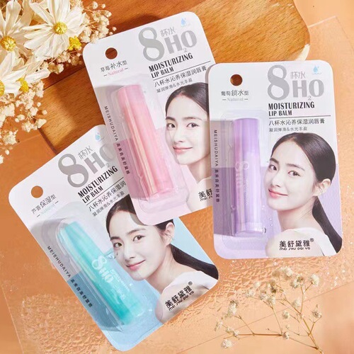 Meishudiya-M1821-Eight cups of hydrating lip balm for lip protection, moisturizing and hydrating for men and women, wholesale dropshipping