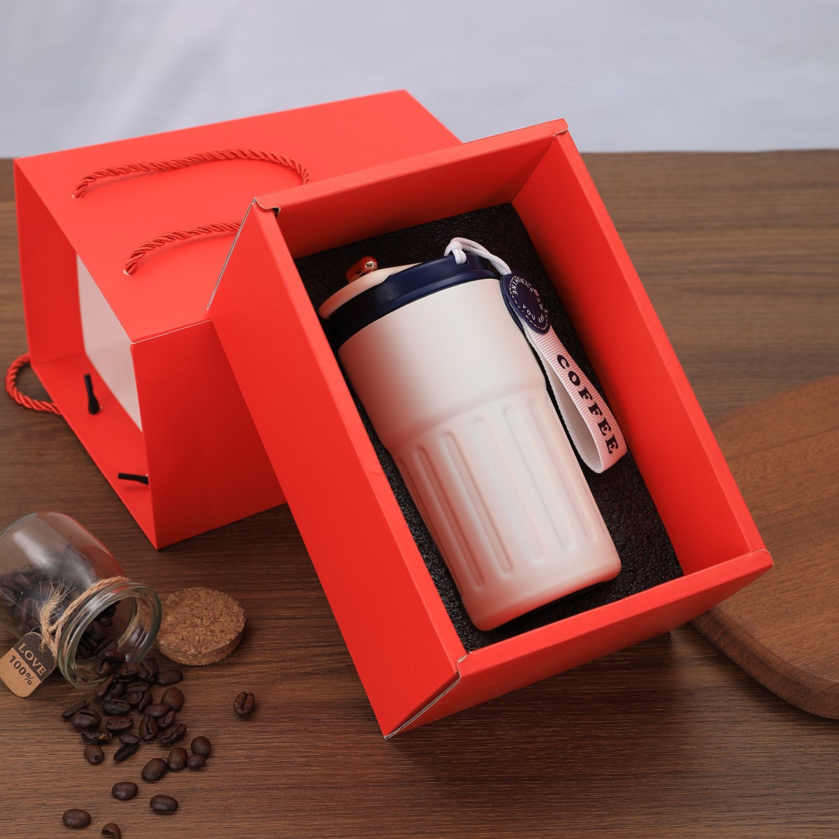 Taza de aislamiento de acero inoxidable 316 sin costura transfronteriza Taza de café de patrón vertical con pantalla de temperatura inteligente Taza de automóvil de oficina Caja de regalo Taza de agua