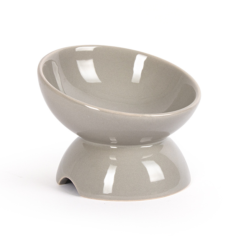 Cuenco para gatos Le Youpai Cuenco para mascotas de cerámica de patas altas Protección de la columna cervical Cuenco para arroz para gatos Cuenco para gatos Cuenco para perros Diagonal para ayudar a la digestión