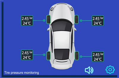 USB tire pressure engineering car RV truck tire pressure Android large system original car screen display RV tire pressure sensor (Tire pressure monitoring system) - usb4-wheel-car-external