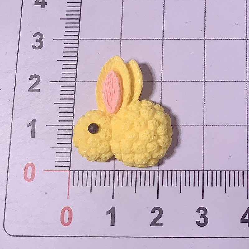 Nuevos dibujos animados de conejo orejas grandes diey accesorios de resina crema pegamento para el cabello adornos de cabello cuerda de cabello caja de teléfono móvil botones de zapatos parches hechos a mano