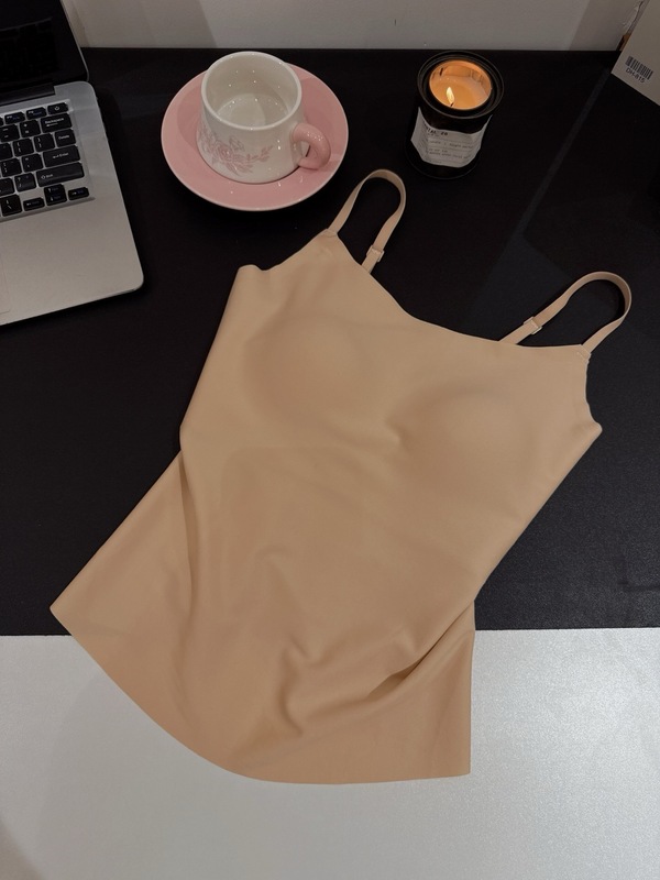 090602 夏季新款女士吊带背心女带一体胸垫美背可外穿修身内搭|undefined