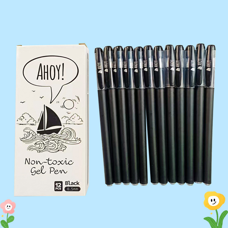 Pluma de góner GP-380, bolígrafo de firma de oficina mate negro, papelería de aprendizaje, bolígrafo a base de agua, gran descuento en el examen