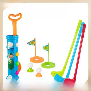 Children's golf clubs, plastic toy for kindergarten, travel small set, family style, Amazon