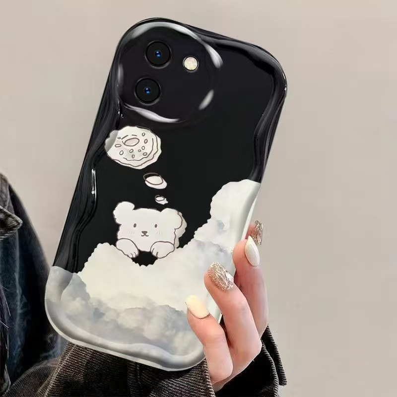 Cloud Bear para iPhone 16pro funda para teléfono móvil Apple 15/14pro dibujos animados 13promax nuevo 12x