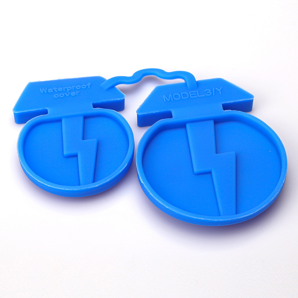 Suitable for Tesla Model 3/Y/Yl Charging Port Cover Silicone Modification Dust Cover Protective Cover Magnetic Protection