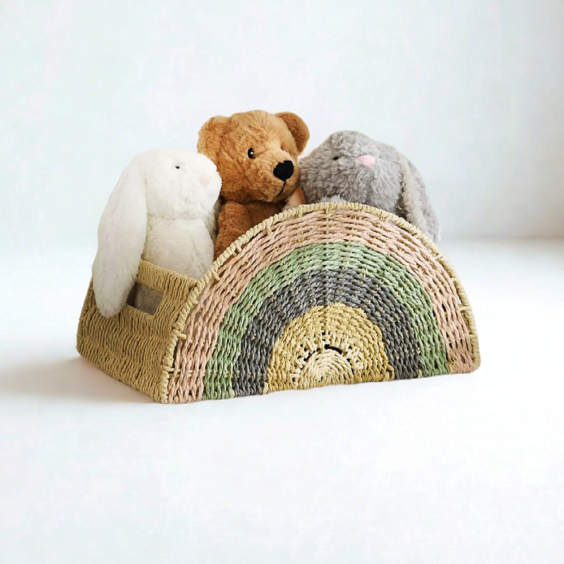 Libro Cesta de arco iris Caja de almacenamiento de artículos diversos de escritorio Portalápices de oficina creativo Papelería para el hogar Cesta de almacenamiento Cesta de almacenamiento