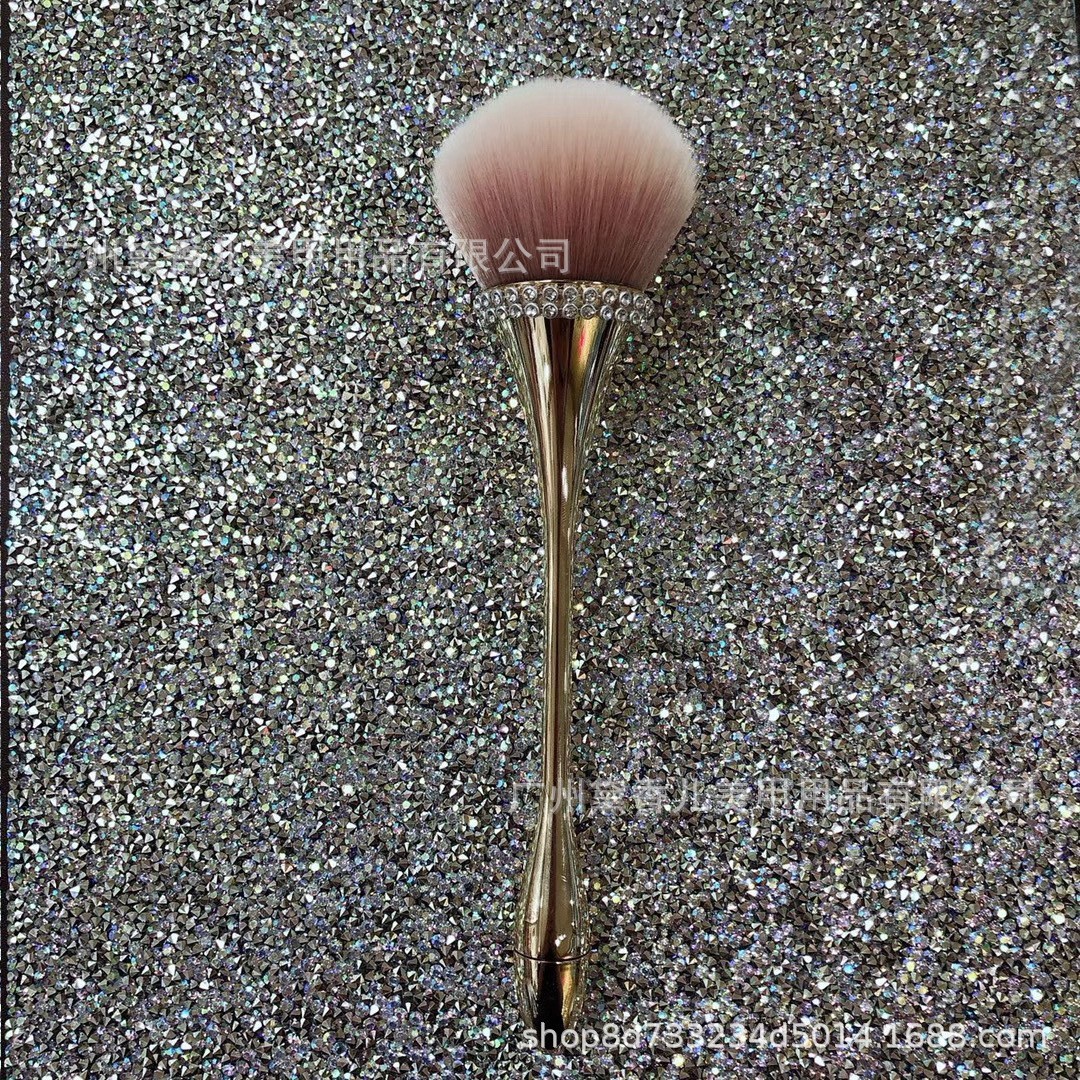 Brocha para Polvo de Manicura y Maquillaje de Nylon Suave para Limpieza de Uñas y Colorete