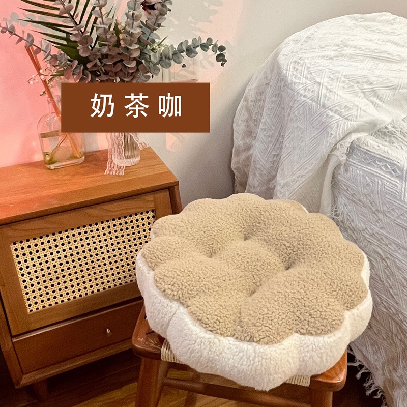 Biscuit invierno ins Red macaron engrosada cojín antideslizante sofá dormitorio Oficina Butt pad gratis