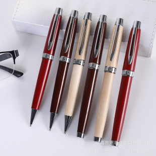 Environmentally Friendly Retro Log Signature Pen Engraved Logo Red Sandalwood Ball Pen Advertising Gift Ball Pen Smooth Writing