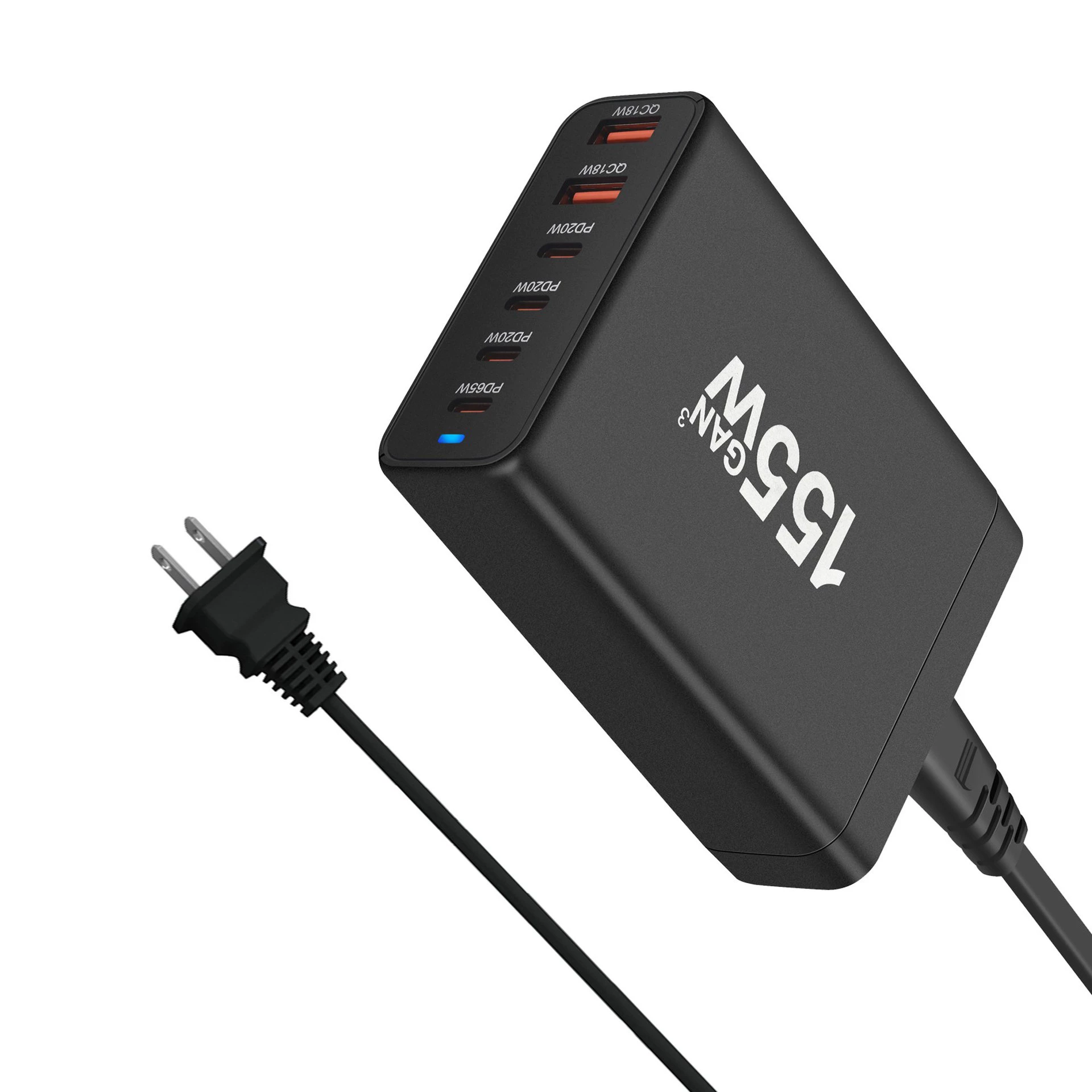 155W PD настольное зарядное устройство по монолитной модернизации - многофункциональный PD адаптер 2A4C с несколькими портами PD моментальная зарядка