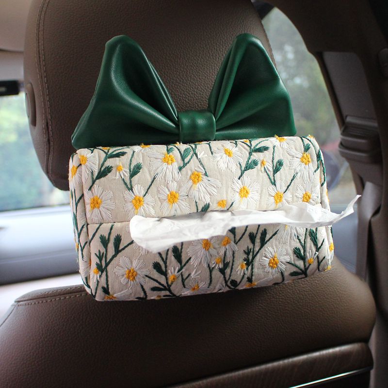 Car-Mounted Tissue Box, Hanging Style, Creative and High-End, Cute and Practical In-Car Decoration, High-End Ornament