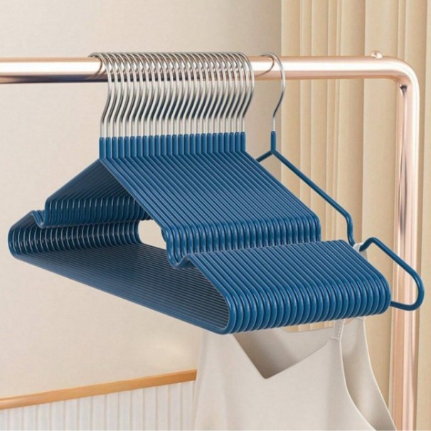 Percha engrosada, antideslizante y sin costuras, inmersión en plástico, percha para adultos en el hogar, esquina a prueba de hombros, ropa de dormitorio, soporte de secado