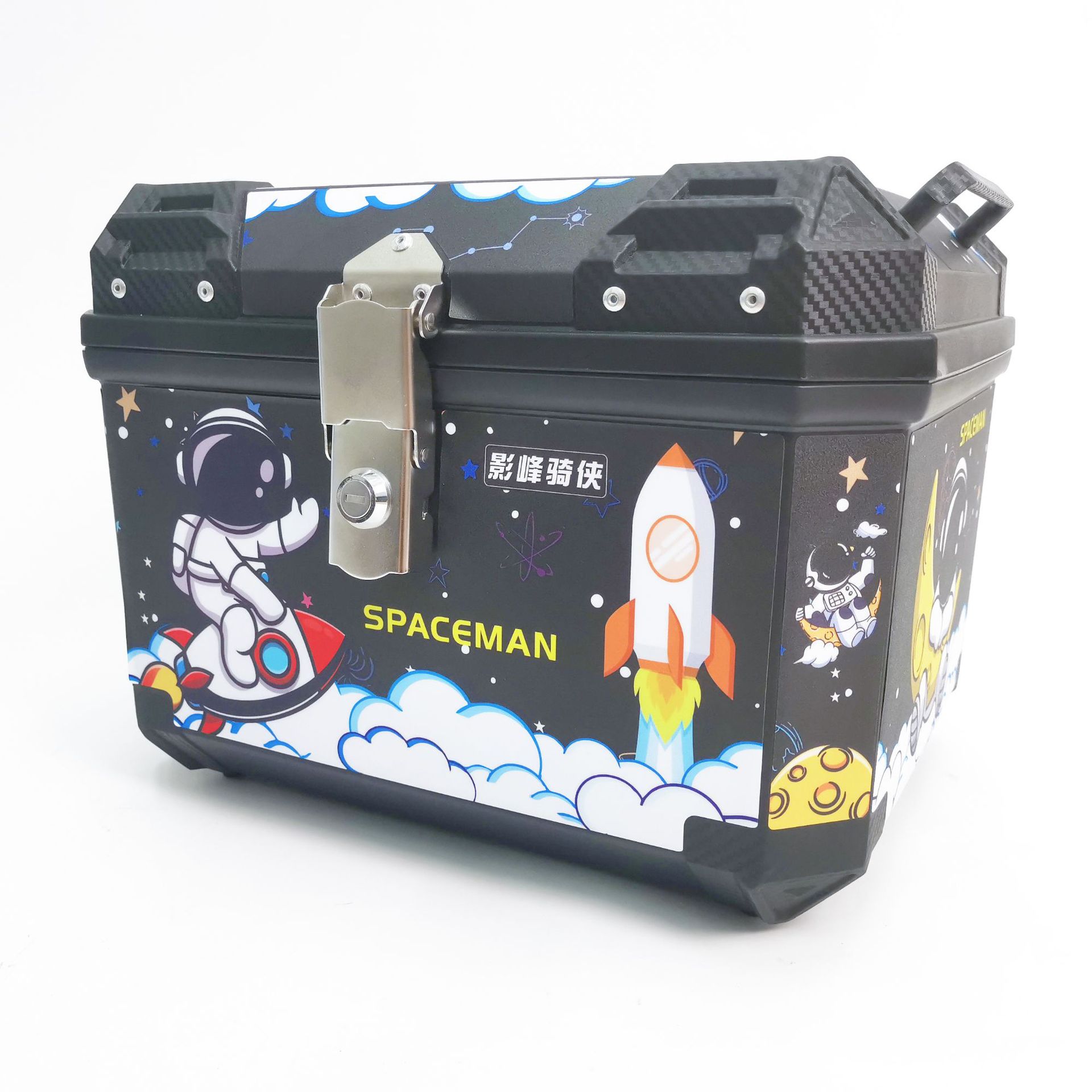 Motorcycle rear trunk universal PP tail box 45L waterproof trunk non-aluminum alloy battery car toolbox