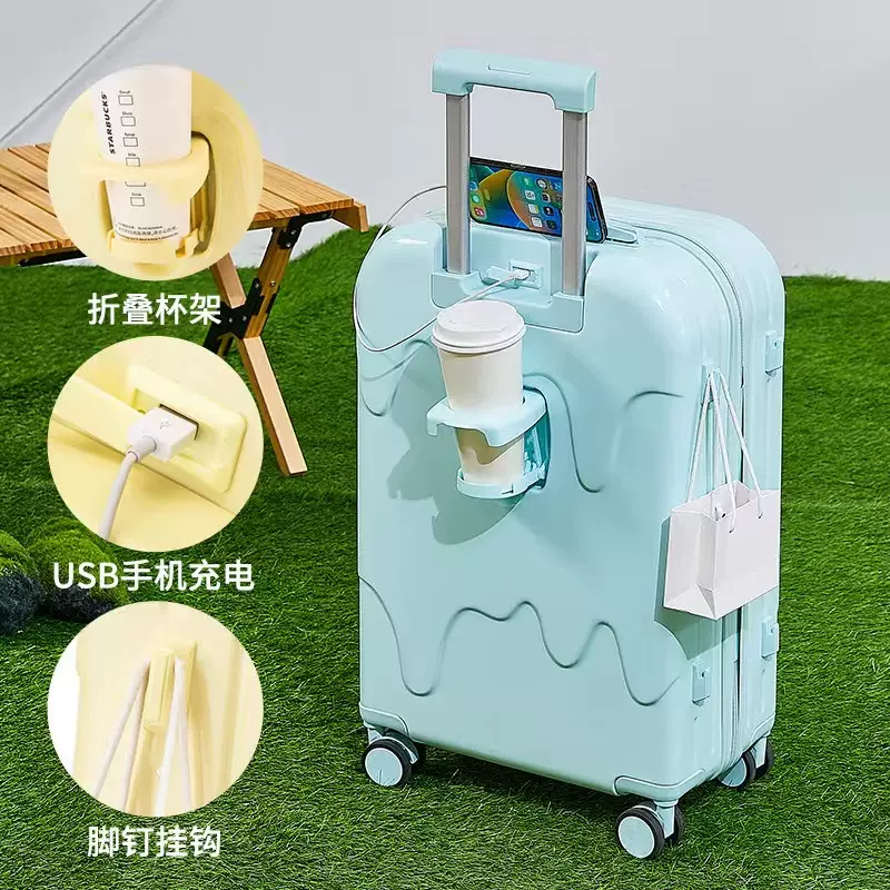 高颜值行李箱静音万向轮登机箱结实耐用旅行箱20寸学生拉杆行李箱