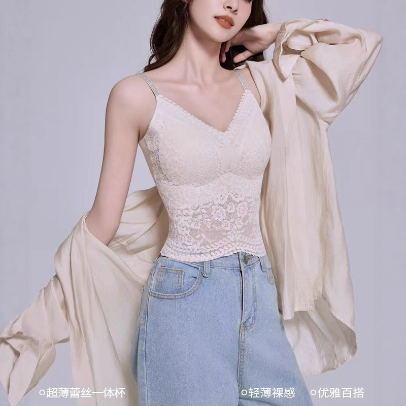 1196 Finnish Women's Tofu Skin Texture Comfortable Lace Light Shaping Vest Fish