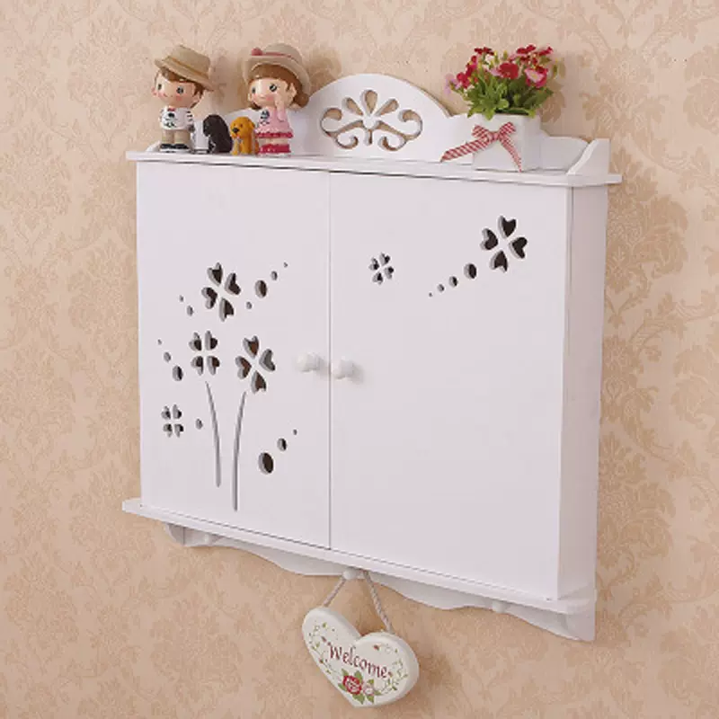 电表箱遮挡置物架2024新款欧式田园电表遮挡箱墙面装饰品框免打孔