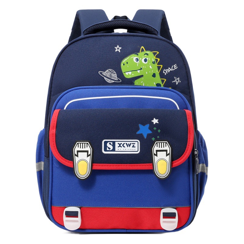 Mochila de gran capacidad de sándwich de tela Oxford de dibujos animados Fábrica al por mayor escuela primaria niños mochila de reducción de carga de protección de la columna