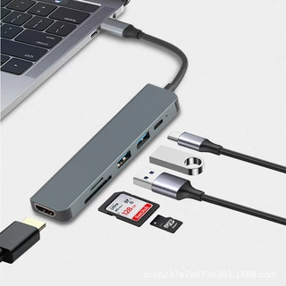type-c六合一拓展坞4K高清USB-C 6in1hub转换集线器六合一扩展坞