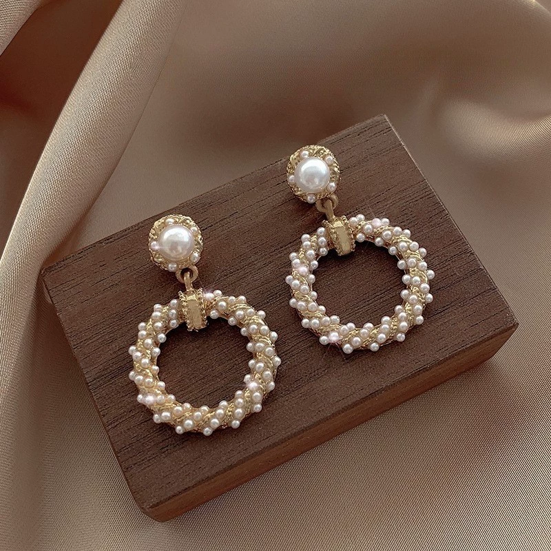 Серебряная игла, серьги, мелкие медные цирконии с жемчугом с кисточками, серебро 925 пробы, китайский стиль, европейский стиль