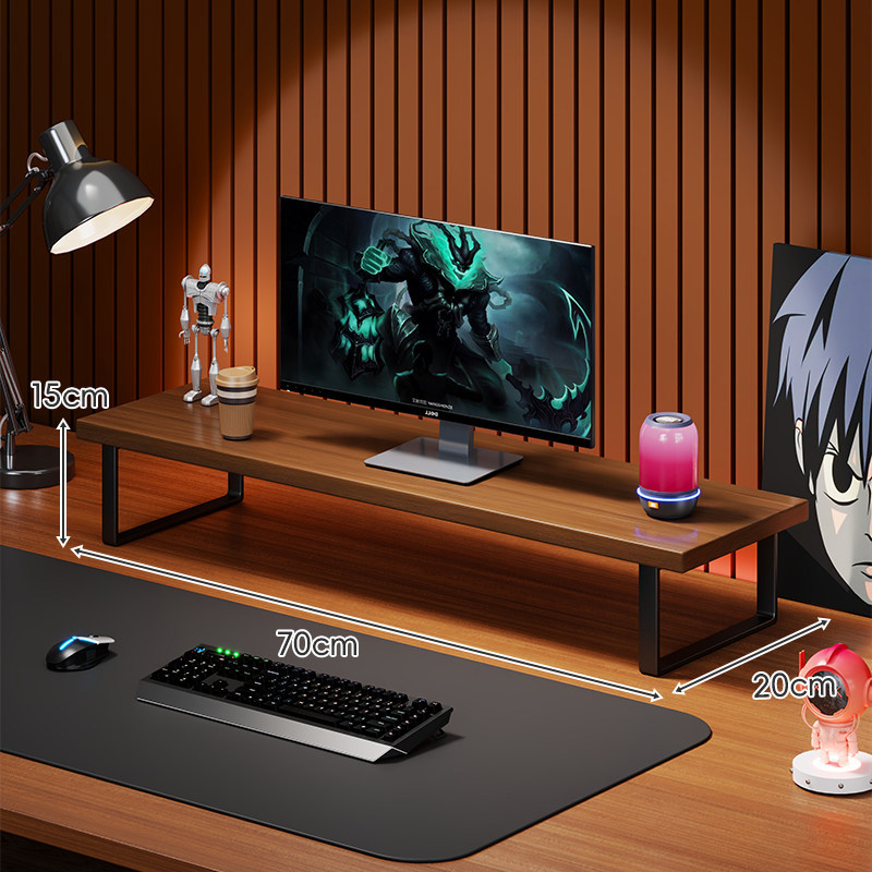 Soporte Elevador para Monitor de Computadora de Madera Organizador para Escritorio