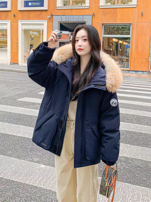 MM明摩女装羽绒服女短款冬季2025新款小个子加厚90白鸭绒派克工装|undefined
