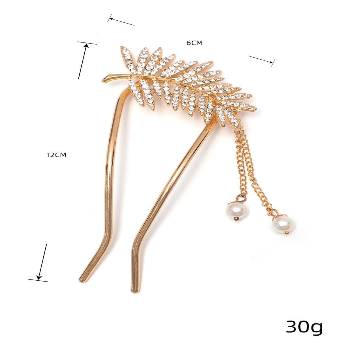 Estilo coreano de moda de metal pluma en forma de U horquilla exquisita borla antigua horquilla de pelo cabeza de bola rizador de pelo tocado al por mayor