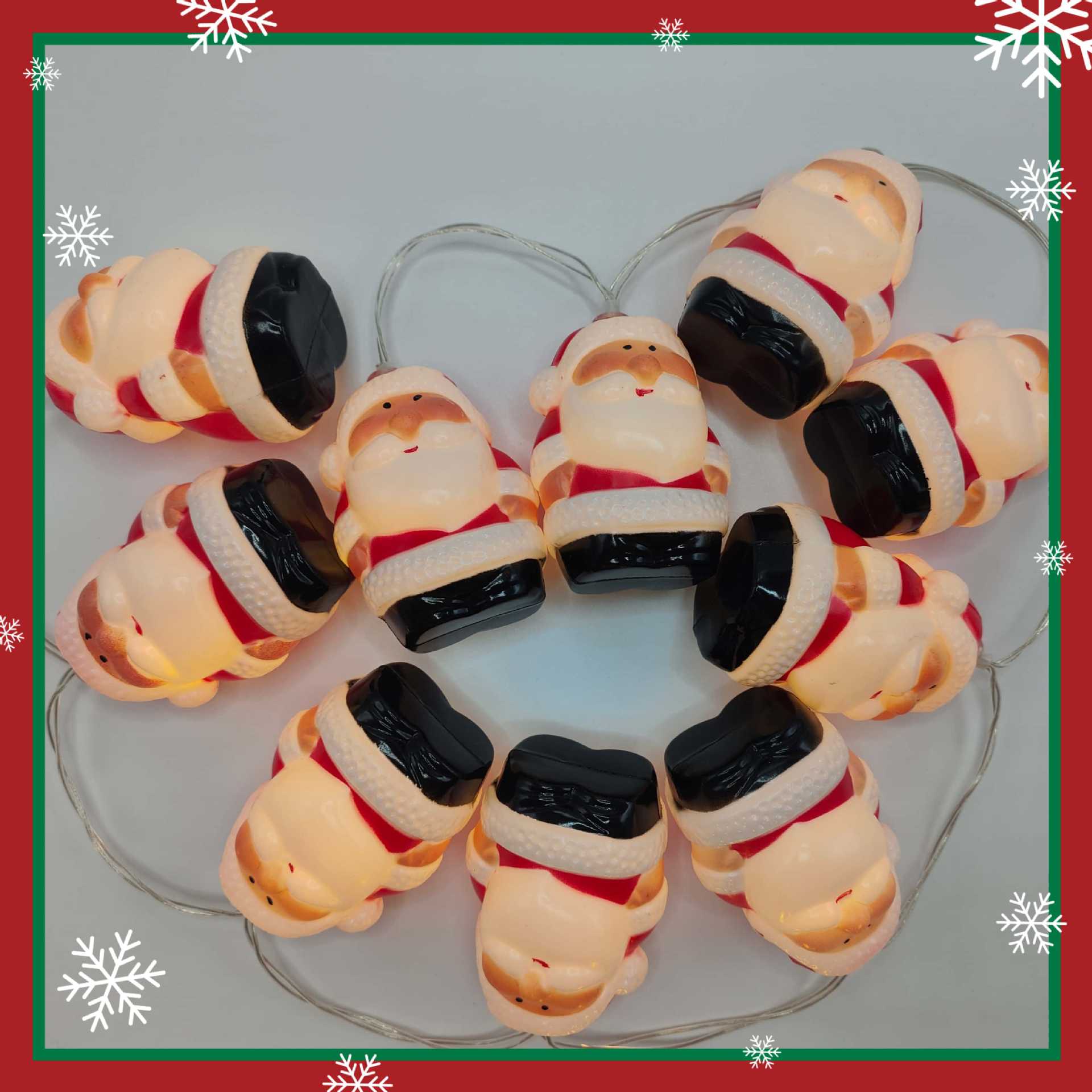 Linterna de cadena de luces de Navidad, muñeco de nieve, estrella, árbol de Navidad, habitación led, decoración de la escena del hogar, ambiente decorativo