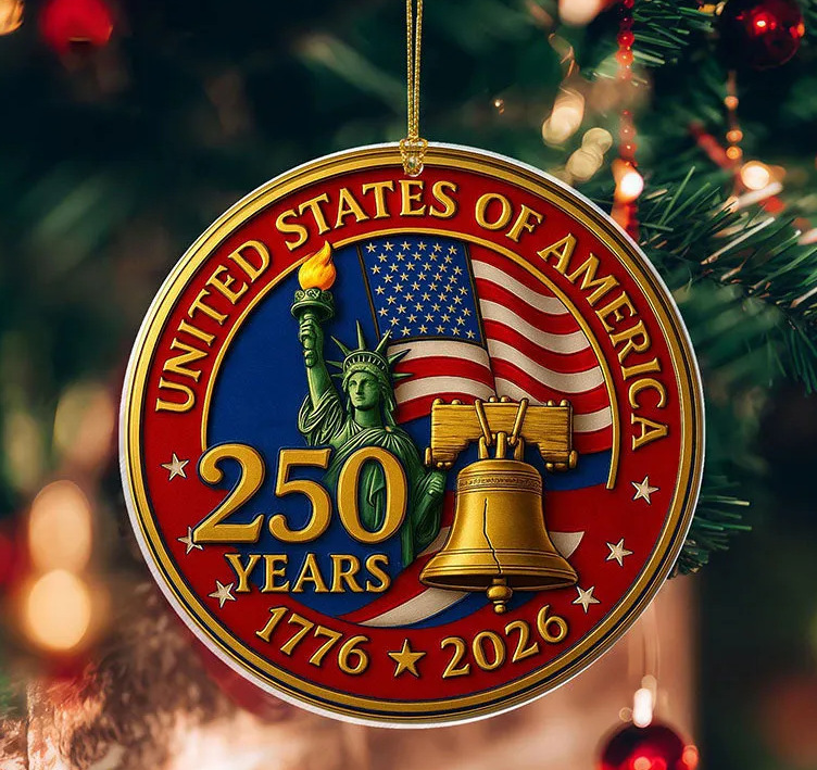 跨境新品United States 250th Anniversary Bell Ornament亚克力|undefined
