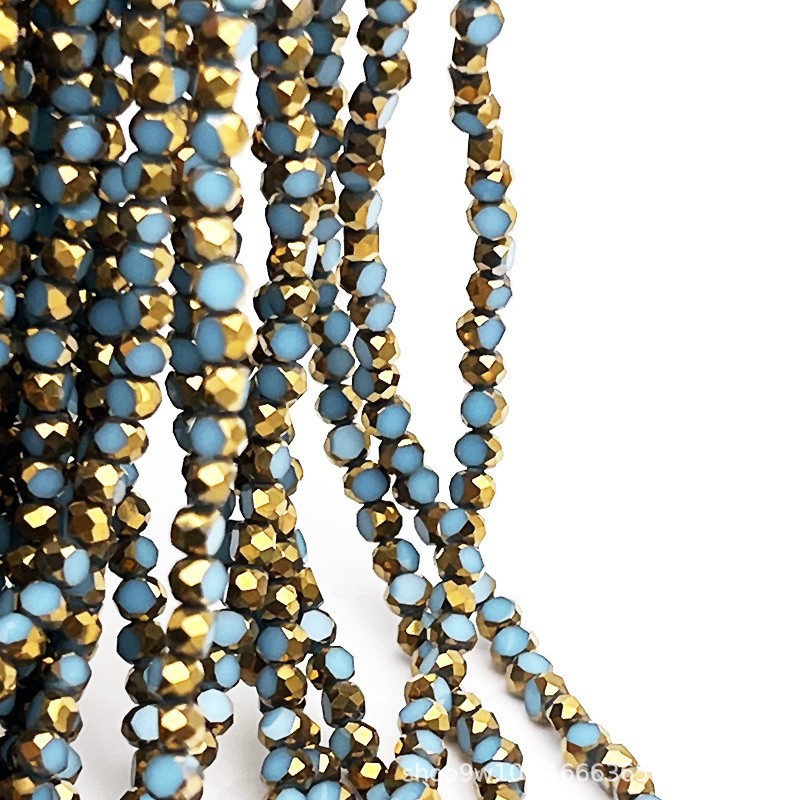 Glass beads with rhinestones