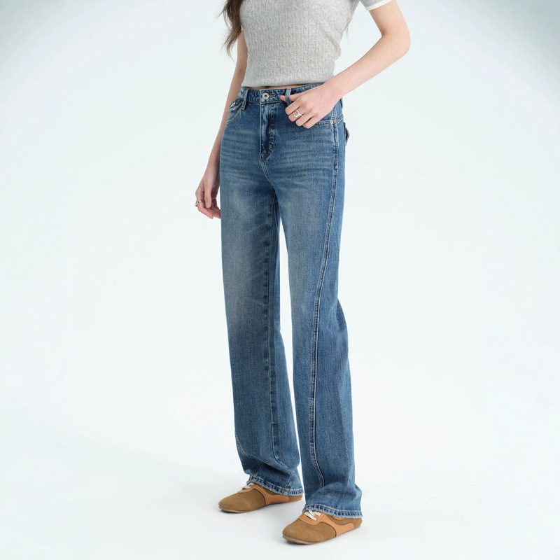 MBB high-end slim straight-leg jeans for women, 2026 autumn and winter new model, high-waisted, slimming, extra-long pants for tall individuals MBB high-end slim straight-leg jeans for women, 2026 autumn and winter new model, high-waisted, slimming, extra-long pants for tall individuals