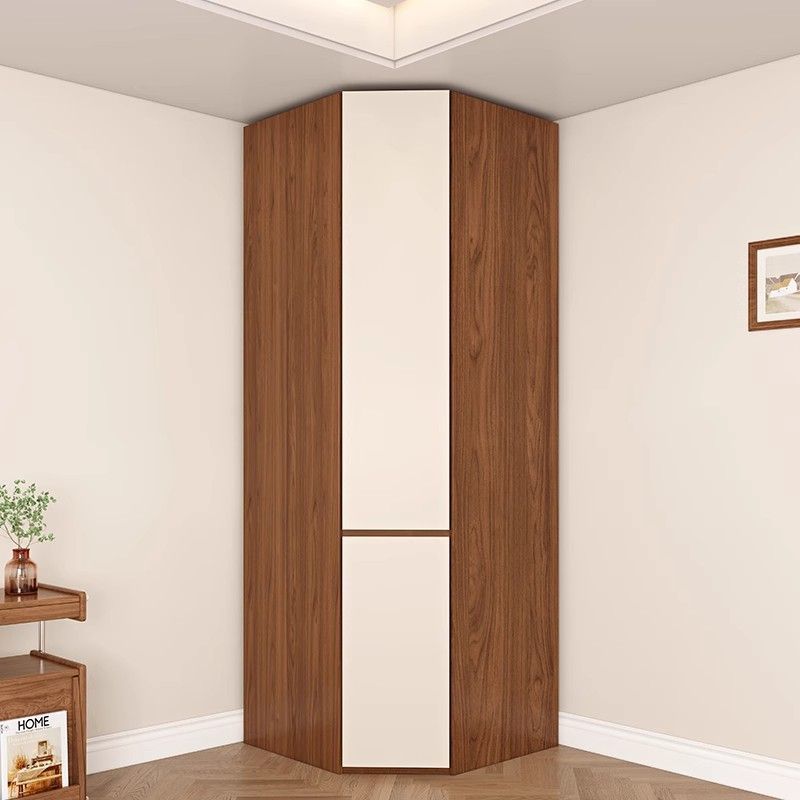 L-Shaped Corner Wardrobe for Home Bedroom, Wardrobe Partition Cabinet, Modern Small Apartment Corner Enf-Grade European Pine Board Wardrobe