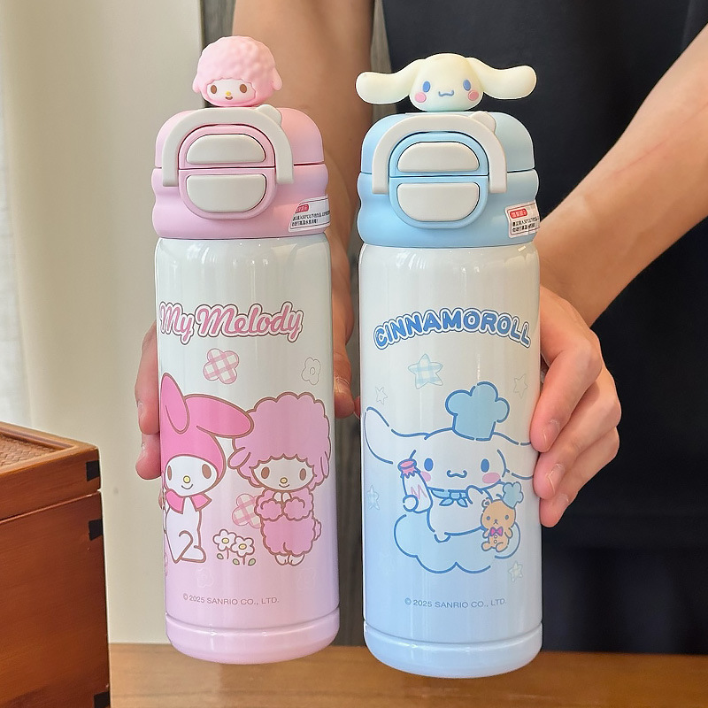 学校に行く女の子のための子供用魔法瓶カップ特別な 316 ステンレス鋼ストローケトル落下防止幼稚園ベビーダブルドリンクカップ|undefined