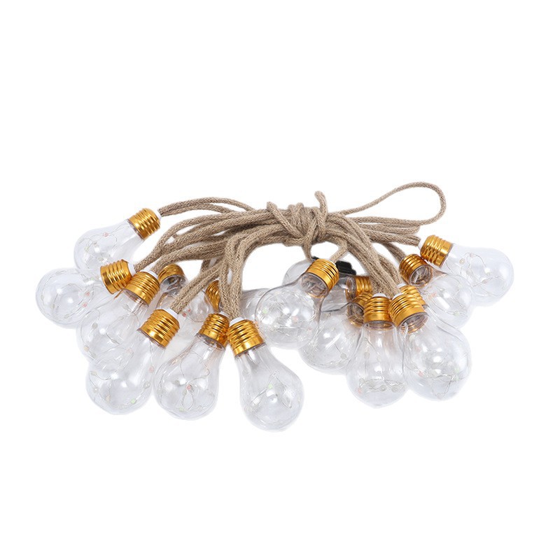 LED Solar Rope Lamp Outdoor Waterproof Camping Ambient Light Copper Wire Bulb Christmas Theme New_voghion.com