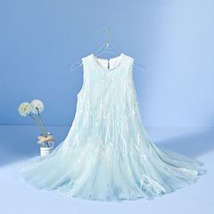 夏季2024公主裙夏裝新款女童洋氣女孩裙子時尚小女孩兒童連衣裙潮