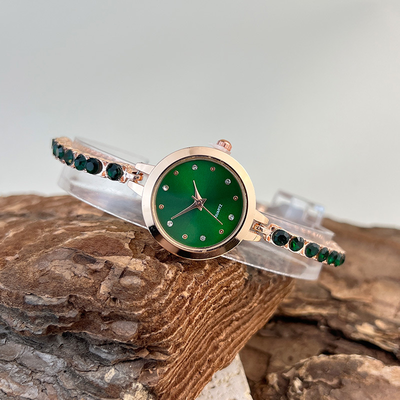 Women's Quartz Watch Colorful Diamonds Bracelet Style Elegant_voghion.com