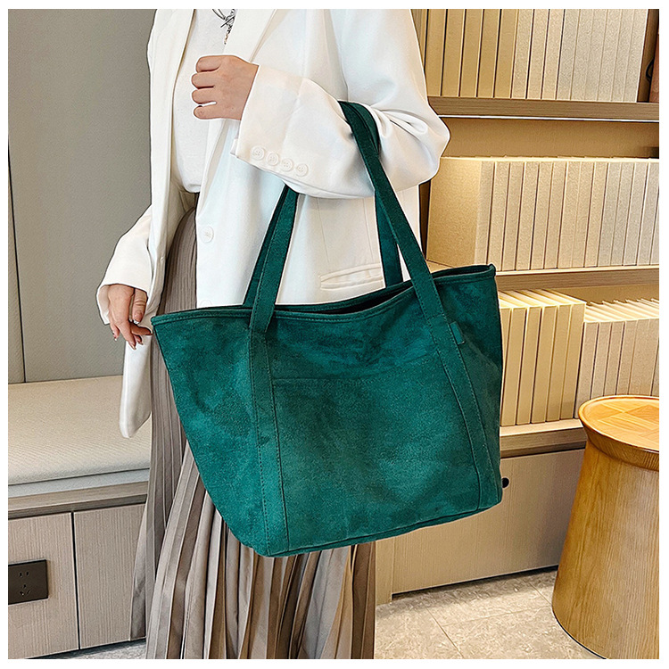 Tote Bag 2024 Autumn and Winter new trendy European and American simple matte solid color single-shoulder bag, handbag, fashionable women's bag undefined