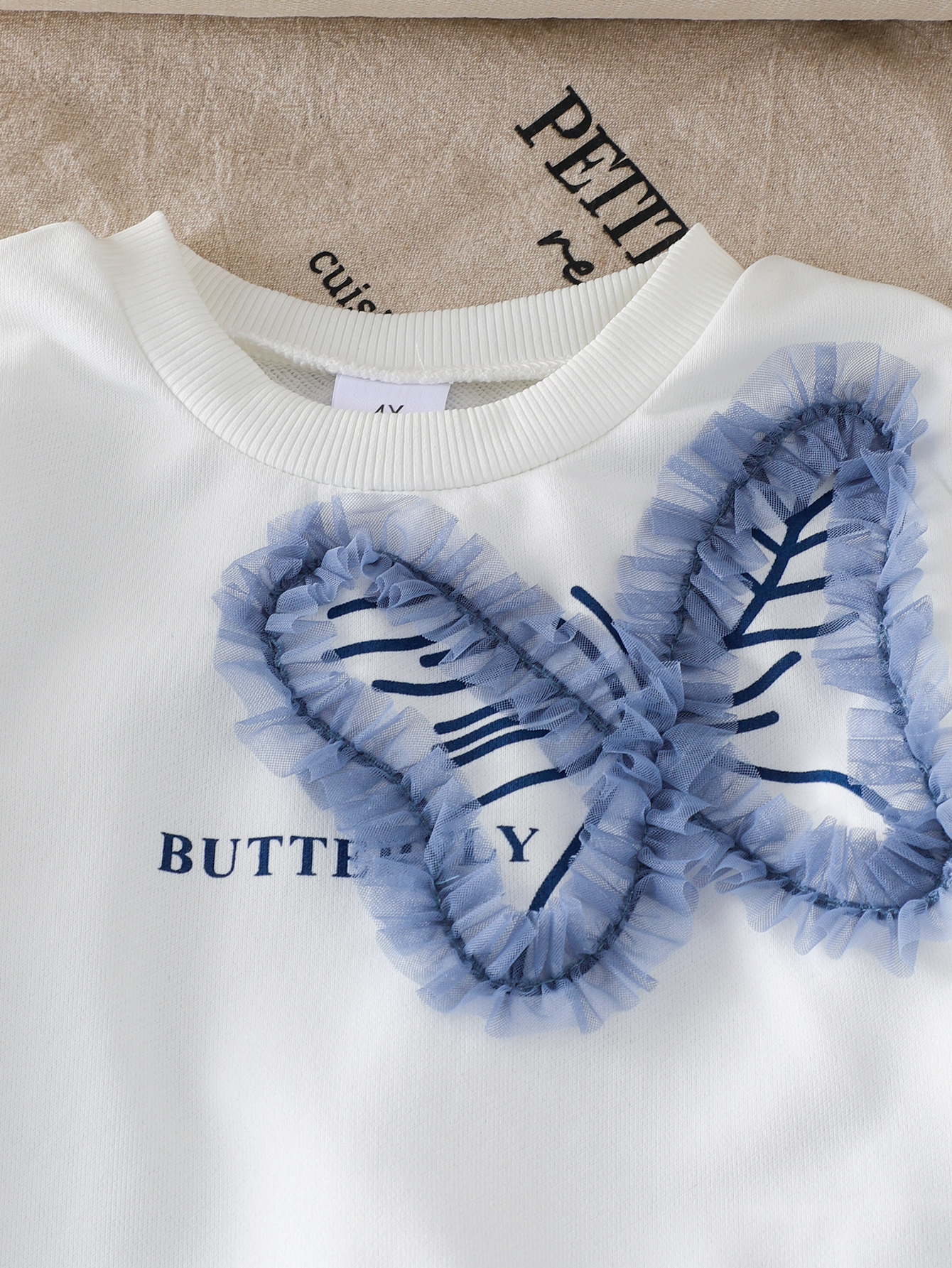 Ropa de niños comercio exterior transfronterizo otoño y invierno nuevo niño Amazon blanco de manga larga suéter + pantalones largos