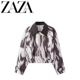 ZAZA 自制欧美风 批发女装 时尚百搭气质印花棉质新年外套1320587