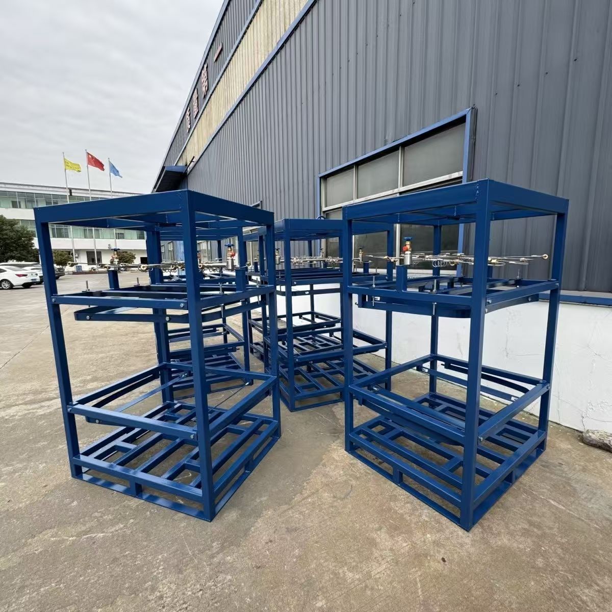 氧气钢瓶集装格适用于氧氮氩氢气集中供气系统钢架结构钢瓶集装格