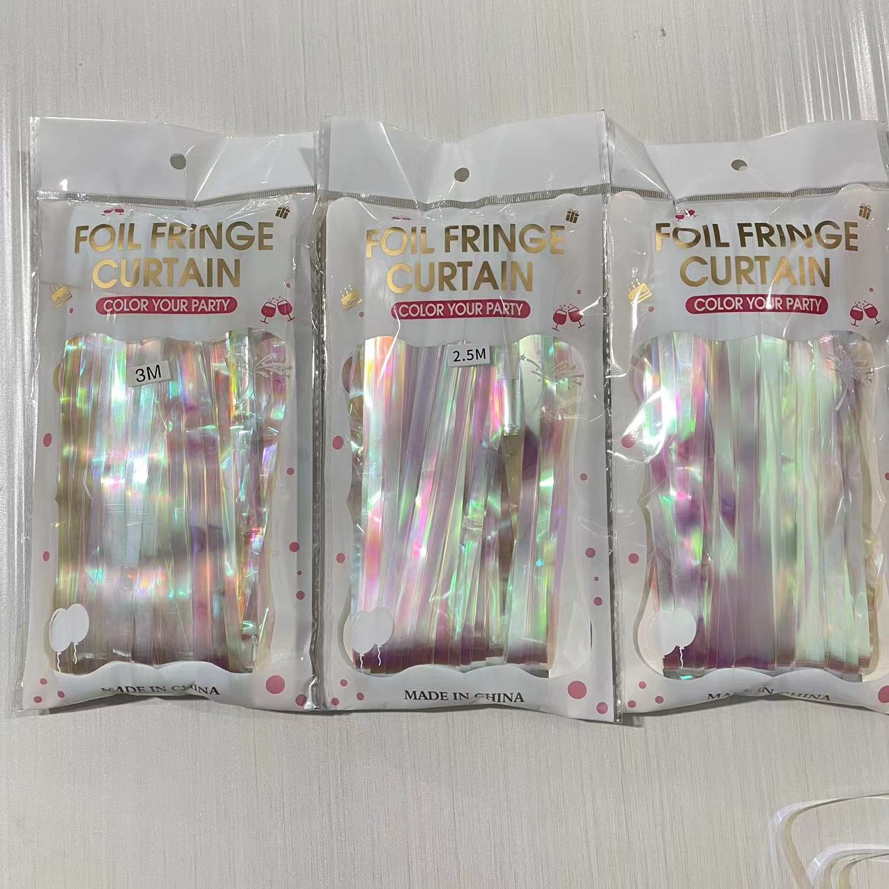 Fiesta de la cortina de seda de lluvia colorida boda de cumpleaños de la cortina de seda de lluvia colorida escenas de diseño de suministros siete arco iris cortina de seda de lluvia