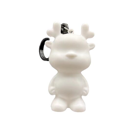 Vinyl fluid bear keychain wholesale White Blank Children diy graffiti painted material package handmade doll toy