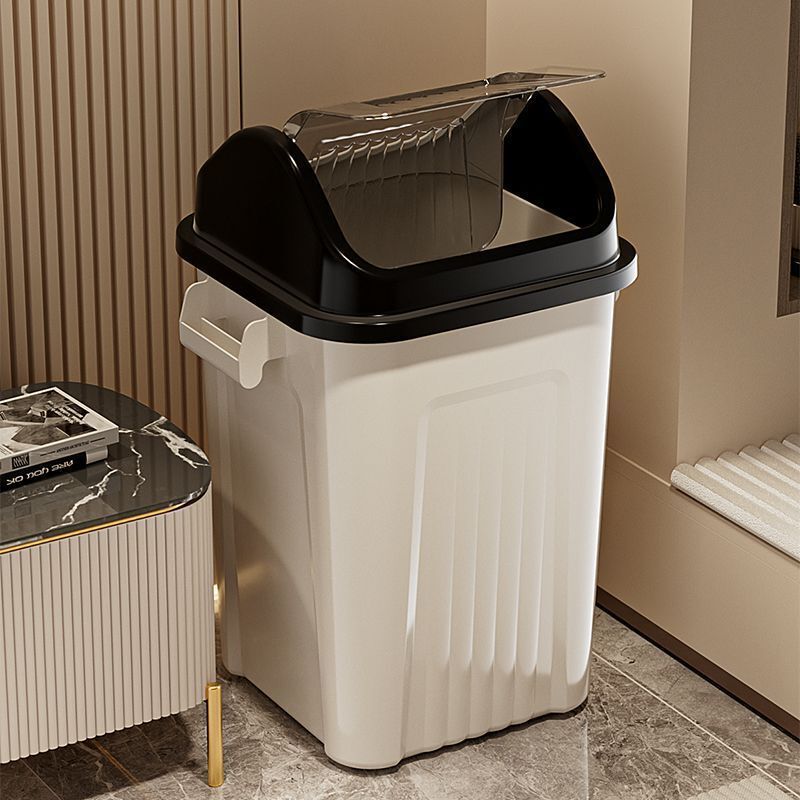 Household Kitchen and Bedroom Double-Ear Swing-Lid Trash Can, Hotel Bathroom Toilet Sanitary Bin with Lid, Odor-Proof Waste Paper Basket Household Kitchen and Bedroom Double-Ear Swing-Lid Trash Can, Hotel Bathroom Toilet Sanitary Bin with Lid, Odor-Proof Waste Paper Basket