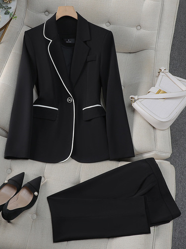Zihong zihong high-end suit coat for women's autumn and winter new Korean style fashion temperament small man career