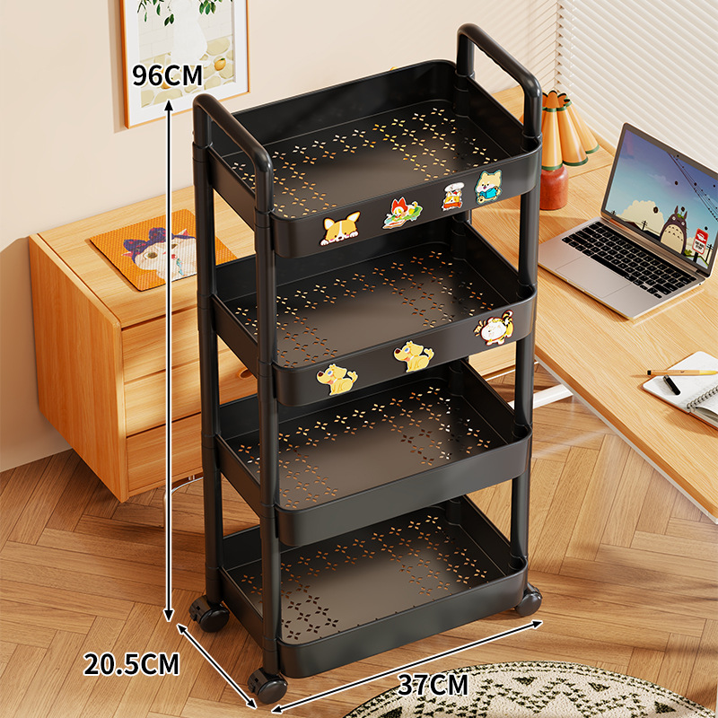 Estante Organizador Estrecho Multicapa de Plástico PP Móvil para Baño y Cocina image 12